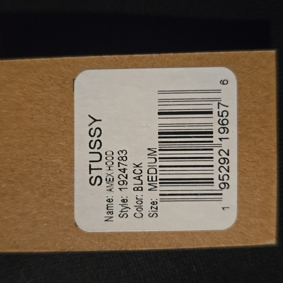 STUSSY AMEX HOODIE - BLACK - MEDIUM - RARE 2021 - Picture 5 of 5
